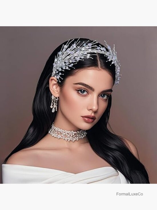 Crystal Rhinestone Headband Hair Accessory Wedding Bride Prom main image 6
